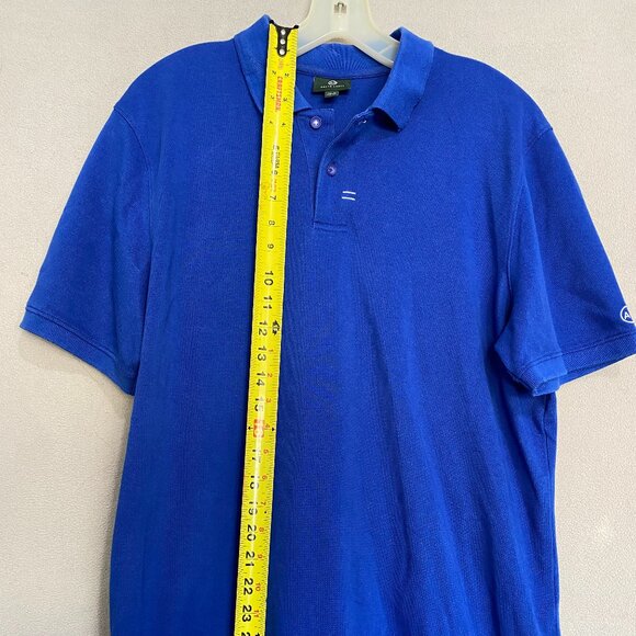 AG Green Label Men’s Royal Blue Polo Shirt Size L Cotton Blend Short Sleeve - Picture 7 of 8